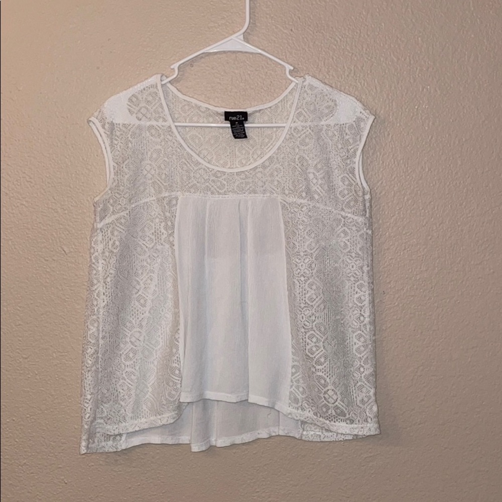 White Flow Lace Top